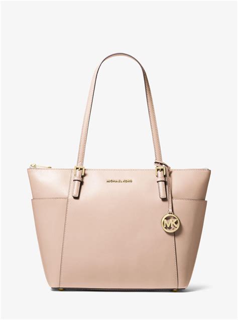 michael kors women's large jet set travel leather top-handle tote|jet set travel large saffiano.